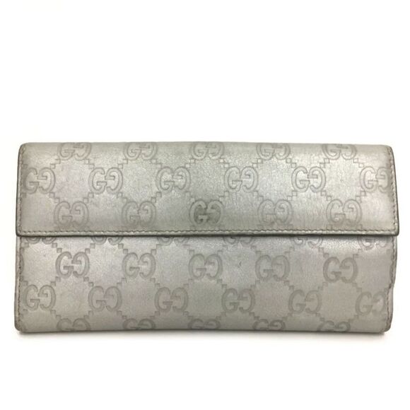 GUCCI Shima Heart Logo Clip Leather Long Bifold Wallet /S0930 - Picture 4 of 8